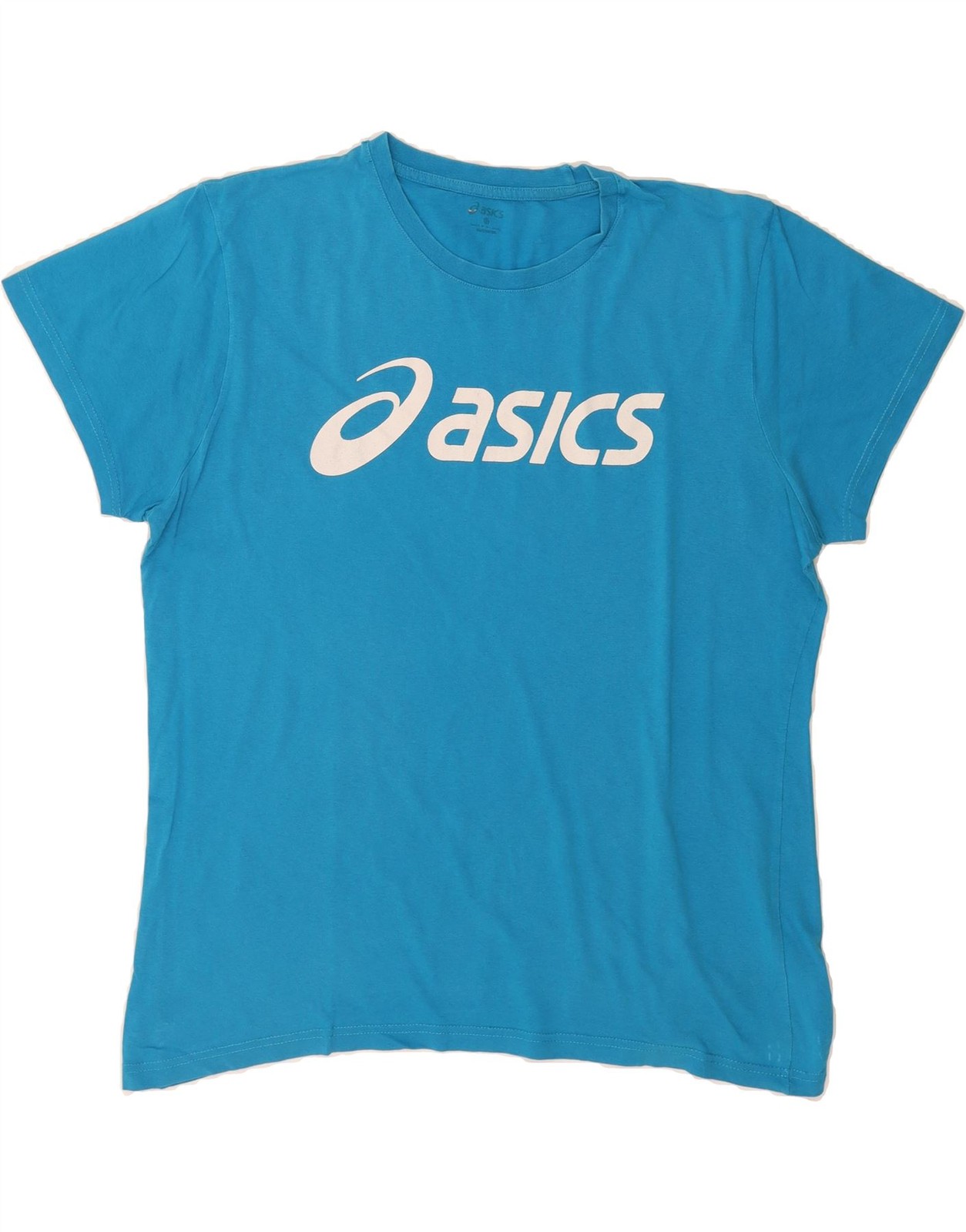 ASICS Mens Graphic T-Shirt Top Large Blue Cotton BP05