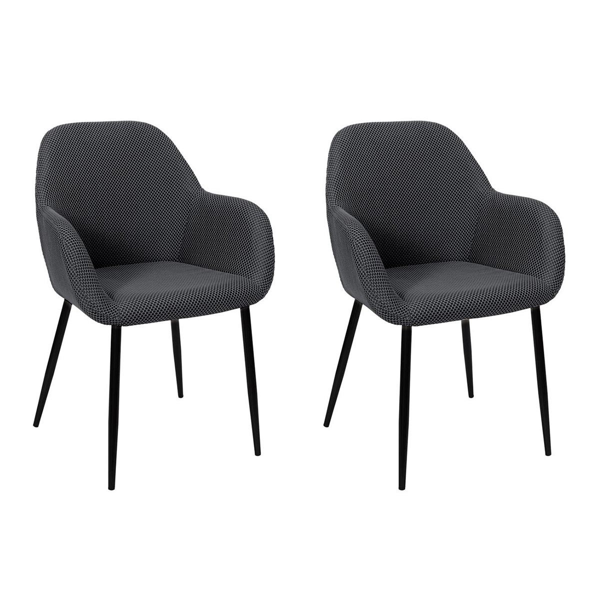 Chaise fauteuil Atome gris 85cm idéale pour vos repas et soirées salon