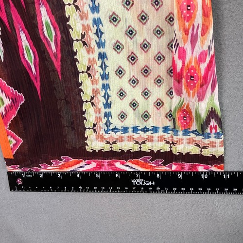 Zara Wide Leg Ikat Print Pants Women's Size S Multicolor Sheer NWT - Picture 11 of 18