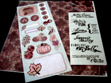 Creative Memories 12x12 Pastel Autumn Additions Pack Paper, Mats, Stickers