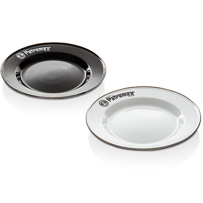 Petromax Enamelware Plates, Enameled Steel for Kitchen and Camping, 2 Pk