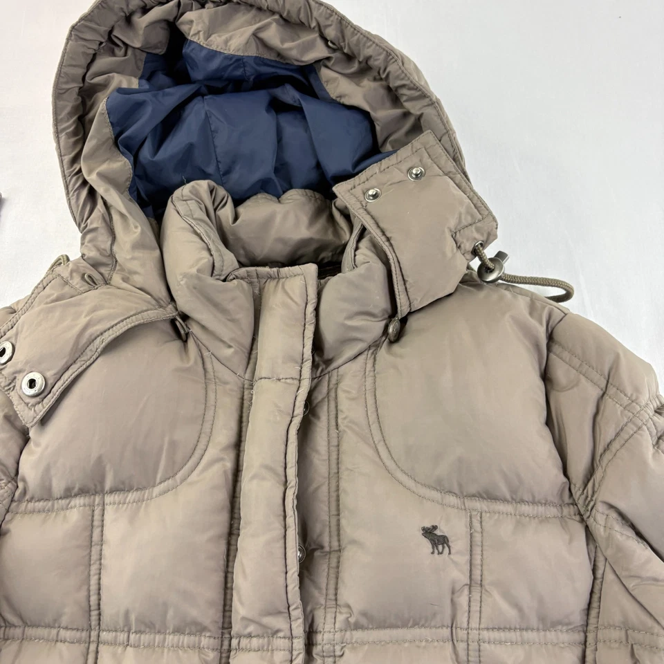 Abercrombie & Fitch куртка женщин средний коричневый пуховик вниз заполненное пальто - Изображение 3 из 4
