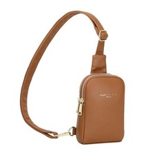 Travel Crossbody Sling Bags Women Vegan Leather Purses Fanny Packs Small Brown