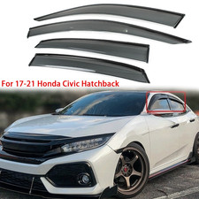 Tape On Window Visors Rain Guards Deflectors For 2017-2021 Honda Civic Hatchback Tape On Window Visors Rain Guards Deflectors For 2017-2021 Honda Civic Hatchback