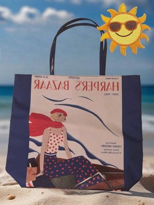 Tote Bag Harper's Bazaar vintage lined bag