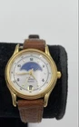 Vintage Timex Mens 364 T Cell Sun & Moon Quartz Wristwatch Untested