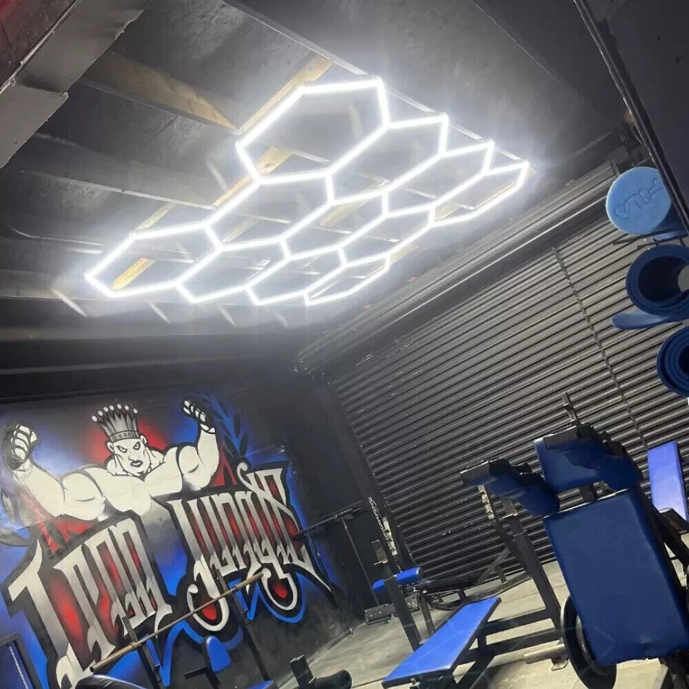 LED Hexagon Garage Lights 11 Grid Hexagonal Ceiling Shop Light 329W for Workshop
Opens in a new wind