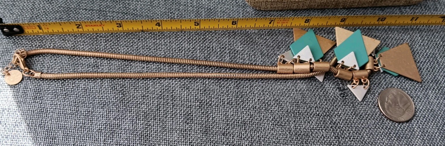 Plunder Design gold-tone triangle statement neckl… - image 4