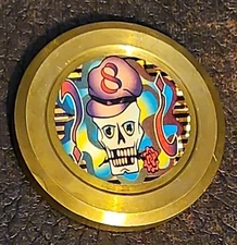 1990's Heaby Brass Skull 8 POG Slammer