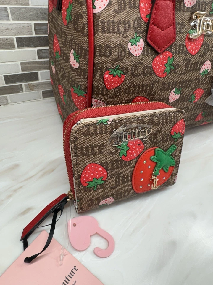 Juicy Couture Fresa Recién Escogida Cartera y Cartera Conjunto Castaño Chino Foto 2 de 4