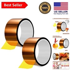 High Temperature Polyimide Tape - 2 Rolls, 500 F Adhesive for DIY and Soldering