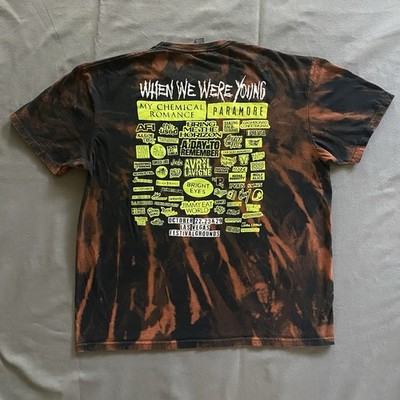 2022 When We Were Young Festival Shirt Mens XL Black Bleach Dye Emo Punk Music