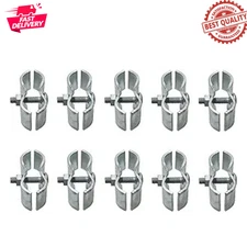 10 Set 1-3/8 Inch Chain Link Fence Panel Clamps Dog Kennel Pipe Connectors