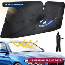 Car Windshield Sun Shade Umbrella, Windshield Sun Shade Cover with 360 Rotation
