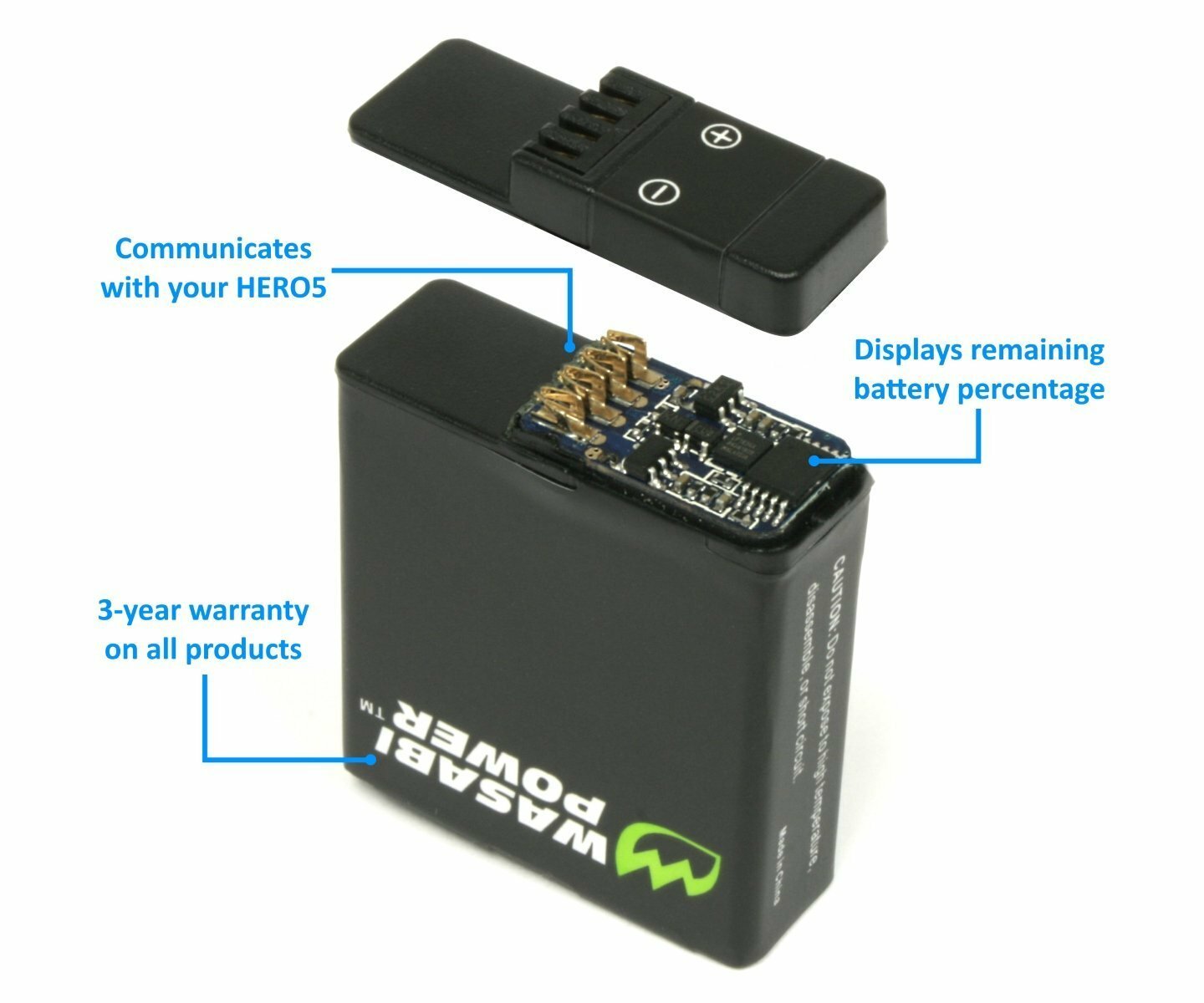 Wasabi Power Battery (4-Pack) for GoPro HERO7 Black, HERO6, HERO5