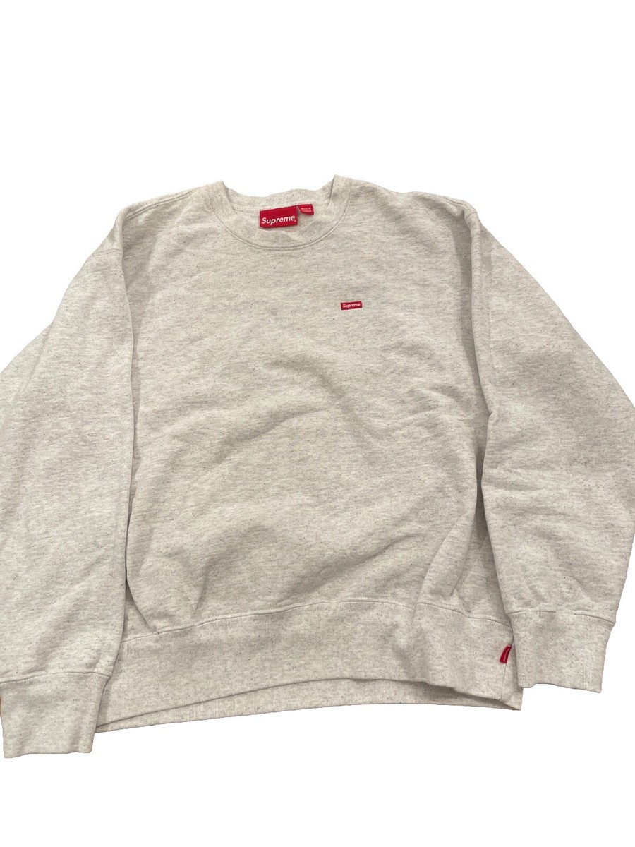 Supreme Small Box Logo Crewneck FW20 Heather Multi Gray Size Men