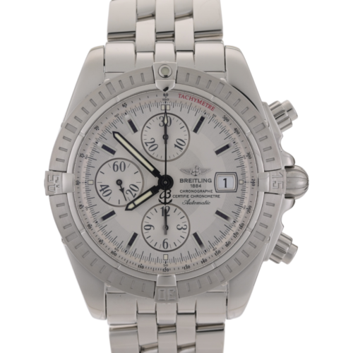 Breitling Chronomat Evolution A13356 Silver 44mm Automatic Men's Watch Full Set