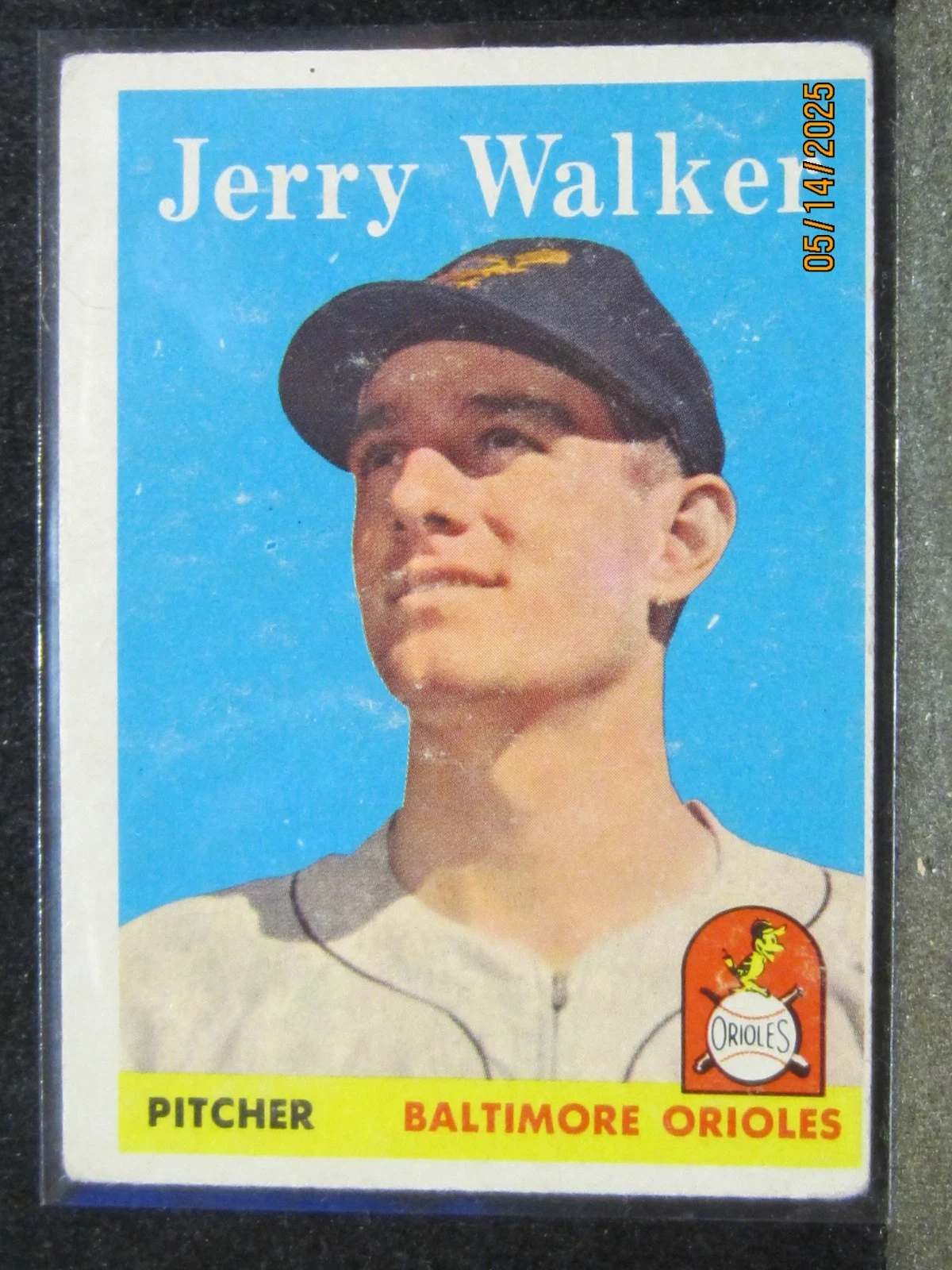 1958 Topps Baseball Card You grade #113 Jerry Walker Baltimore Orioles