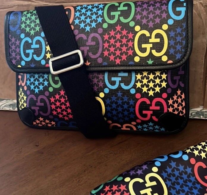 Gucci GG Psychedelic Print Coated Canvas Belt Bag Multicolor