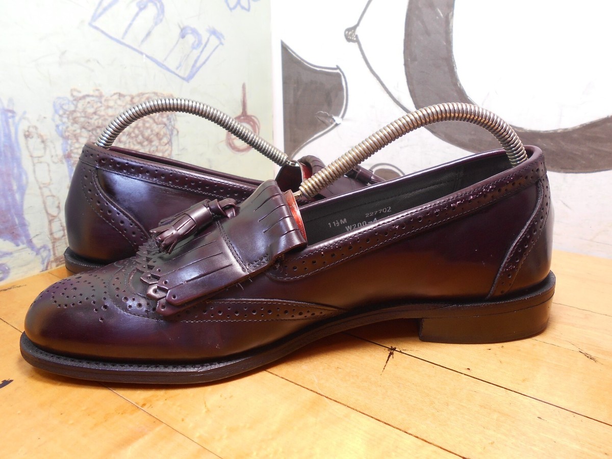 Dexter Men Kilty Tassle Loafer Burgundy Patent Leather Size 9.5 Gently Used 2025 Dexter Burgundy Leather Wingtip Kiltie Tassel Loafers Men main image 2