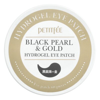 Black Pearl & Gold Hydrogel Eye Patch, 60 Patches, 1.4 g