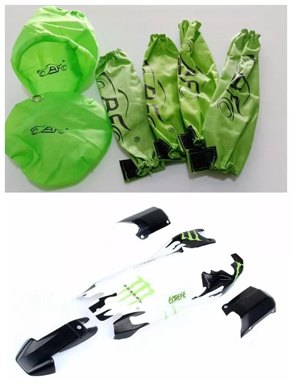 Green theme body cover shell + dust cover 6pcs set for HPI KM Rovan baja 5b 1/5 - Image 2 of 2