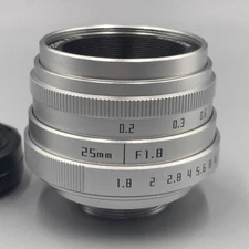 25mm F1.8 APS-C Prime Lens For Camera Sony E Canon FUJI X M4/3 Mount Beginner