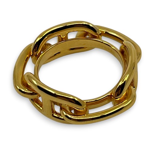 Anillo Bufanda Hermes Chaîne d'Ancre Tono Dorado con Caja Original Auténtico - Imagen 12 de 15