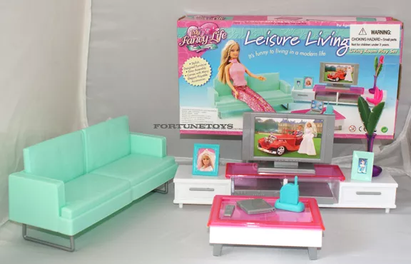 NEW Fancy Life DOLLHOUSE FURNITURE Leisure Living Room PLAYSET 2804