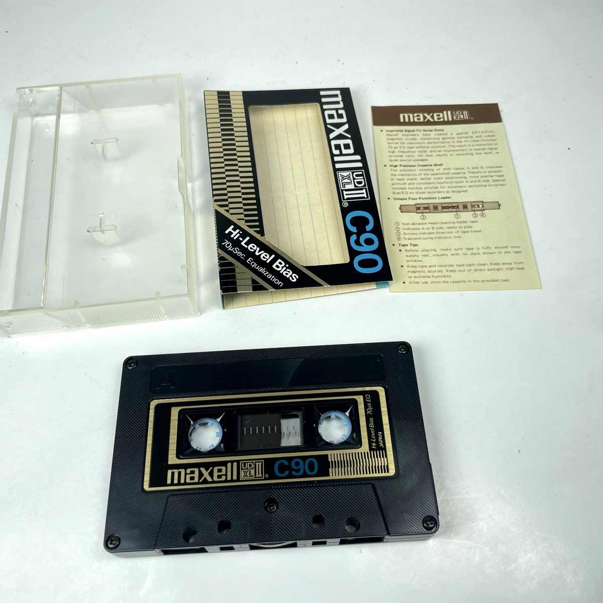 Maxell C90 UD XLII blank audio Cassette Tape Japan , c2 Near mint