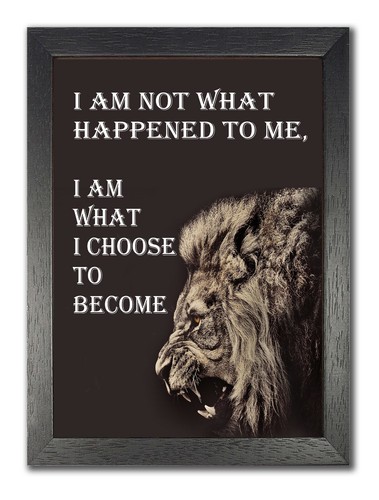 Lion Motivation Poster Wild Animal Choose to Become Inspiration Quote Vertical - Picture 2 of 6