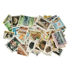100 Different Africa Stamps Off Paper