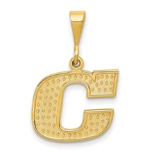 14K Yellow Gold Initial C Pendant C1449-C
