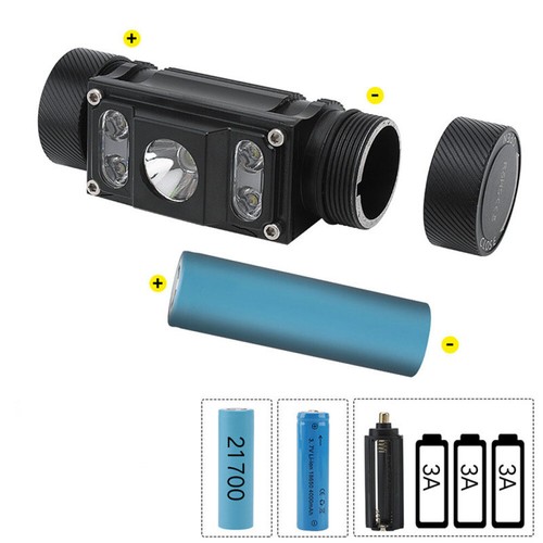 Faro LED USB TIPO C Recargable Cabeza Antorcha Lámpara Camping Luz de Trabajo IPX4 - Imagen 4 de 14