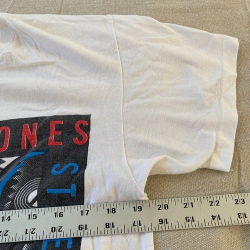 Vintage ROLLING STONES Steel Wheels TOUR T-Shirt 1989 XL Hanes CONCERT Warhol - Picture 7 of 15