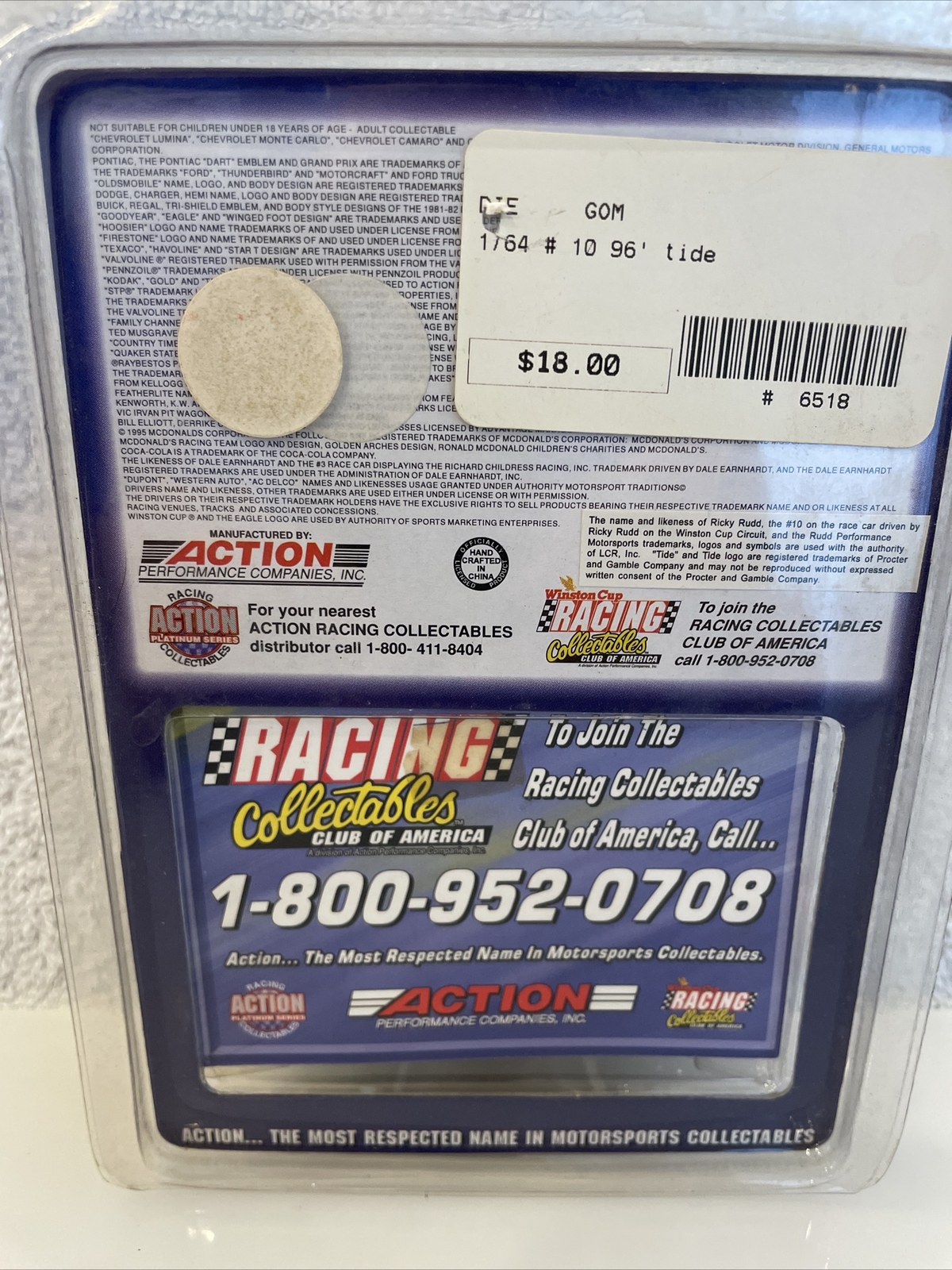 Ricky Rudd 1/64 1996 # 10 Tide #1 | eBay