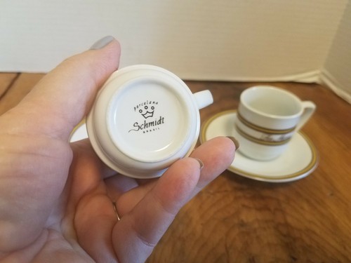 4 piezas Tia Maria Schmidt Espresso Demitasse 2 tazas y 2 platillos - Imagen 3 de 5