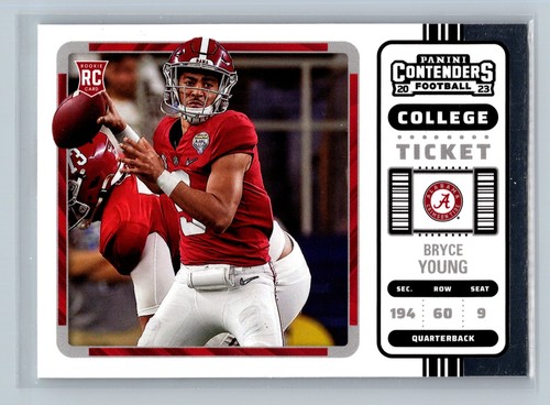 Bryce Young #1 — 2023 Panini Chronicles Draft Picks Contenders College Ticket football card