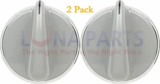 2 Pack WH01X10462 Gray Knob for GE Dryer Machine AP4485269 PS2370714