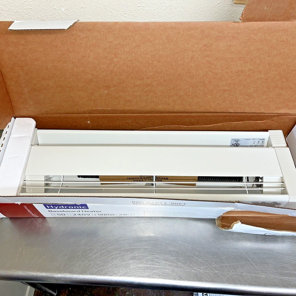 Hydronic Fahrenheat PLF504 Baseboard HEATERS, Navajo White - Open Box  685360035789 | eBay