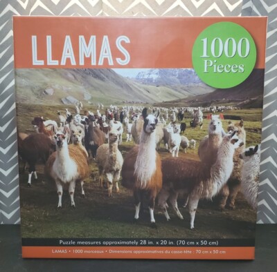 Peter Pauper Press Llamas Jigsaw Puzzle and Poster
