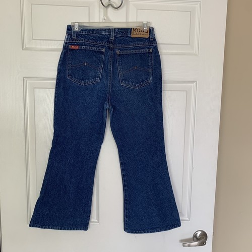 Mudd Girls Jeans Blue Size 12/14 Flare W28 Inseam 21.5” 90s Butterflies VTG Y2K - Picture 8 of 13