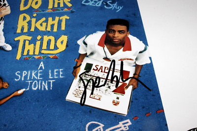 DIRECTOR SPIKE LEE SIGNED DO THE RIGHT THING 12x18 MOVIE POSTER