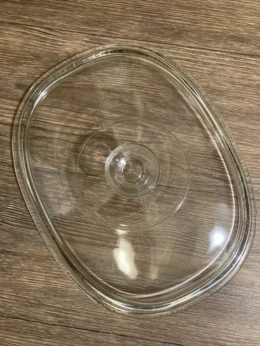 Vintage Pyrex Lid Replacement DC 1 1/2 C Corningware Glass Oval 8 1/2" x 11" USA