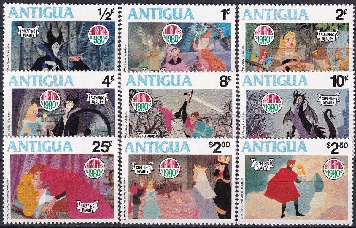 ディズニー1980年　POSTAGE STAMPS ANTIGUA 1980 STAMPS DISNEY CHARACTERS INT'L YEAR OF THE