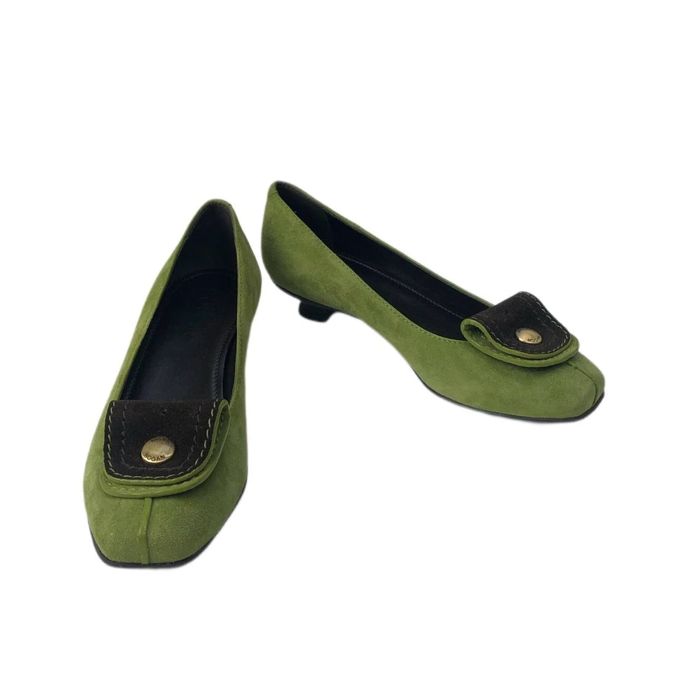 HOGAN Women's Italy Leather Suede Green Moccasin Size US 6.5 EU 36.5 NWB - Image 2 of 4