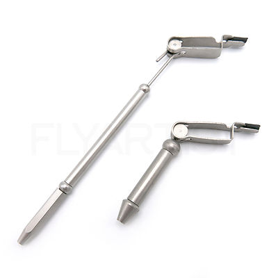 DR. SLICK ROTARY HACKLE PLIERS - 2&quot; or 4&quot; - Fly Tying Rotating 