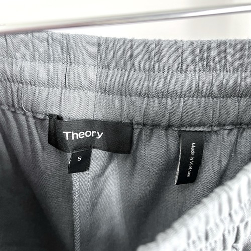 Theory Damen Größe S Leinenmischung Shorts Kordelzug leicht grau Taschen - Bild 6 von 6