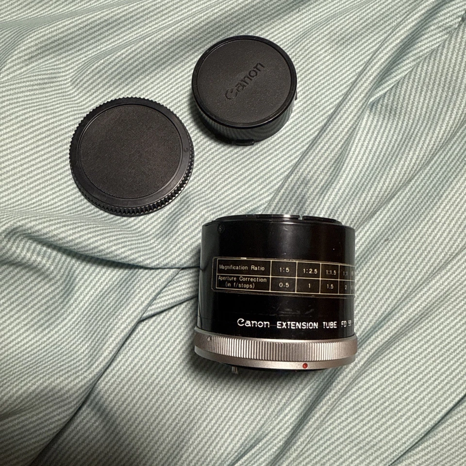 近乎完好佳能相机镜头延长管 FD 50 日本 U 带佳能盖 日本制造 — 第 2/2 张图片