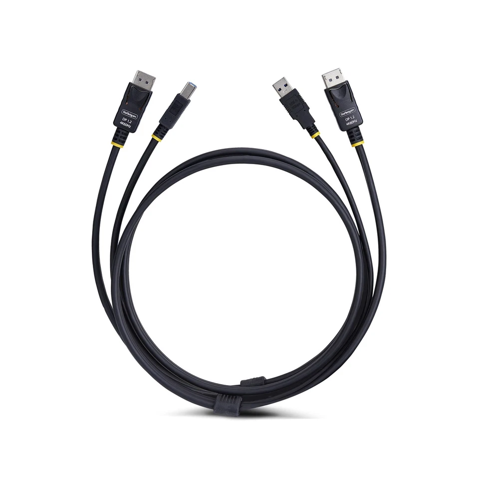 Кабель KVM StarTech 10 футов (3 м) DisplayPort и USB 5 Гбит/с DU12210-KVM-CABLE - Изображение 2 из 4